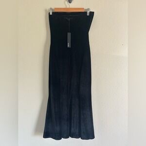 GORGEOUS Velvet‎ Black Strapless Mermaid  Dress Small New KRISA Revolve